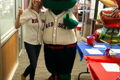 Red Sox Party with Wally the Green Monster